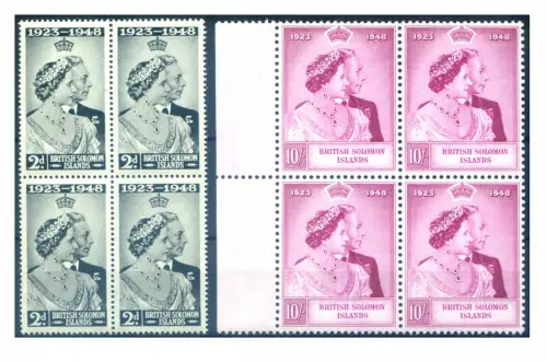 Isole Salomon. Königsfamilie 1949. 4er Blöcke.