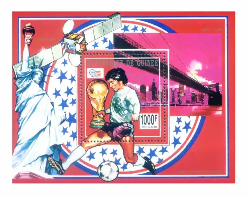 Guinea. Sport. Fußball 1993. Bogen.