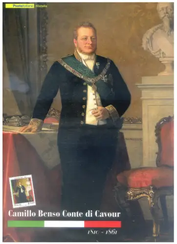 Italienische Republik. Camillo Benso Conte di Cavour 2010. Ordner.