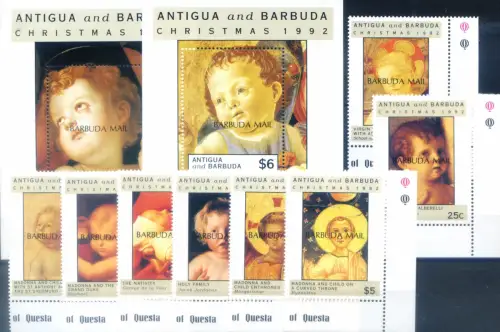 Barbuda. Königsfamilie 1976. Serie + 2 Zettel.