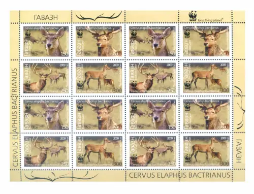 Tadschikistan. Fauna. Hirsch 2009. WWF. Kleinbogen.