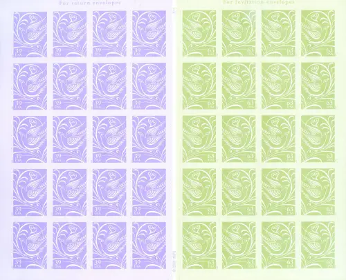 Love 2006. Kleinbogen der beiden Werte.