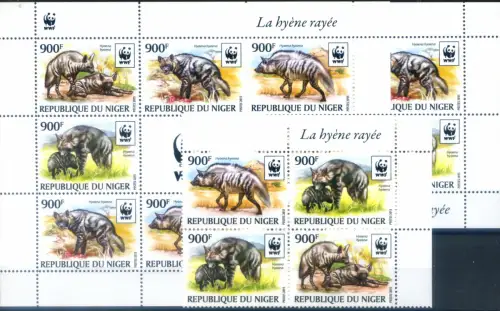 Niger. Fauna. Iena. WWF 2015. Serie + 2 Kleinblätter.