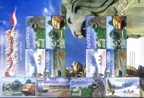 Indonesien. Turismo 2009. Serie + Kleinbogen.