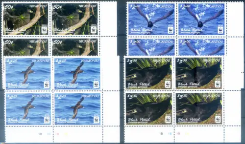 Niuafo'ou. Fauna 2016. WWF. Serie in 4er Blöcken.