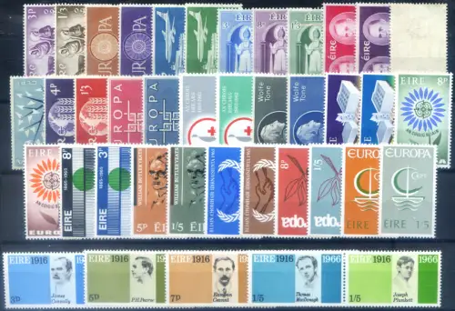 Irland. CEPT. Emissionssequenz 1960-1966 (nicht vollständig).