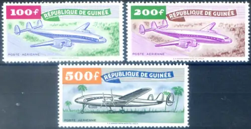 Guinea. Definitiv. Flugzeug 1959.