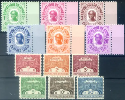 Guinea. Segnatasse 1959-1960.
