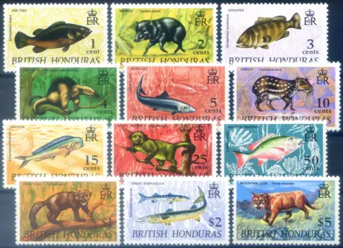 Britisch-Honduras. Definitiv. Fauna 1968.