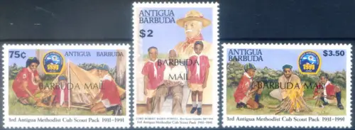 Barbuda. Scout 1992. überdruckt.