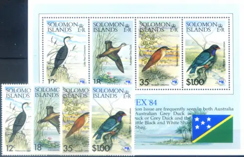 Isole Salomon. Expo Aupex '84. Serie + Zettel.