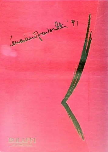 Luciano Pavarotti 1991. Ordner mit Autogrammbogen.