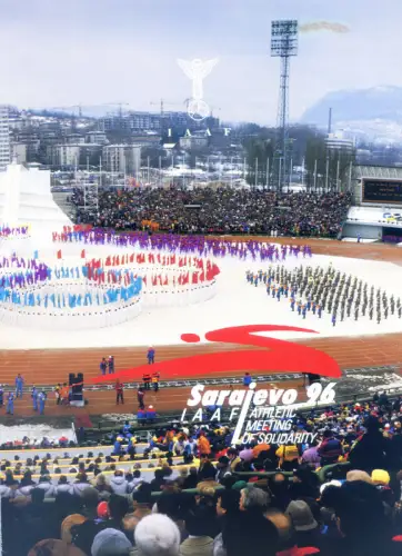 Sport. Leichtathletik. Treffen der IAAF Sarajevo 1996. FDC im Ordner.