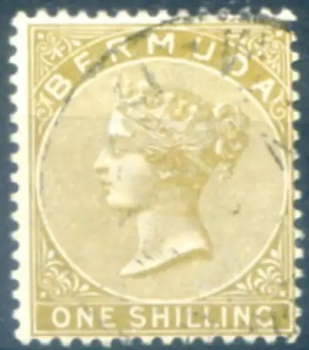 Bermuda. Regina Vittoria 1883. 1 Schilling, gebraucht.