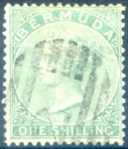 Bermuda. Regina Vittoria 1865. 1 Schilling, gebraucht.