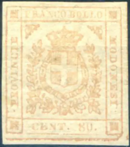 Modena. Provisorische Regierung. Wappen von Savoyen 80 c. 1859. Linguellato.