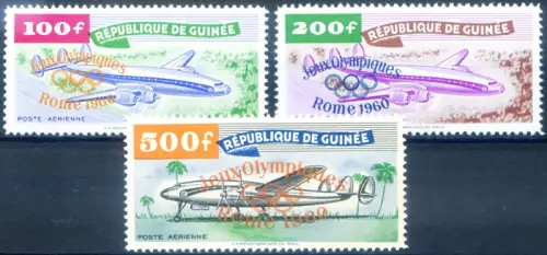 Guinea. Sport. Olympische Spiele Rom 1960. Luftpost.