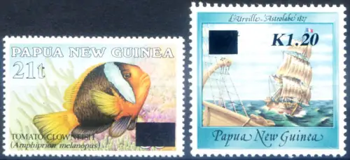 Papua. Definitiv. 1994 überdruckt.