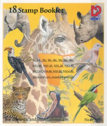 Namibia. Wildtiere 1998. Libretto.