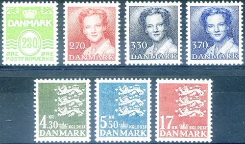 Dänemark. Definitiv. Die Ausgaben von 1984.