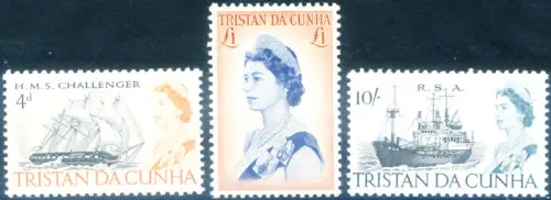 Tristan da Cunha. Definitiv. Ergänzungswerte 1967.