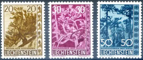 Liechtenstein. Flora. Bäume 1960.