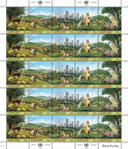 3 Büros. Umweltschutz 1996. 3 Miniblätter.