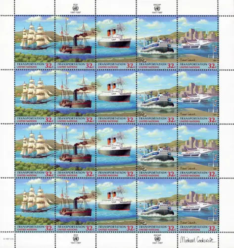 3 Büros. Transportmittel 1997. 3 Miniblätter.