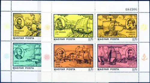 Segelschiffe 1978. 2 Zettel.