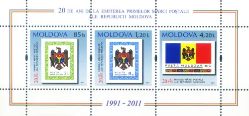 Erste moldawische Briefmarken 2011.