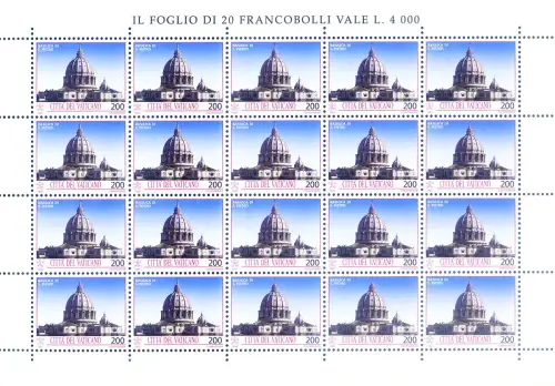 Palazzi 1993. 10 ganze Blatt im Kleinformat.