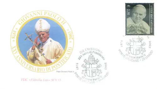 Pontifikat Johannes Pauls II. 2003. FDC.
