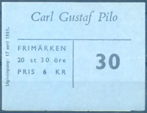 Arte. Carl Gustaf Pilo 1961. Libretto.