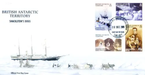 E. Shackleton und seine Hunde 2005. FDC.
