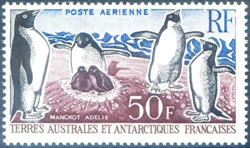 T.A.A.F. Fauna. Pinguine d'Adelia 1963.