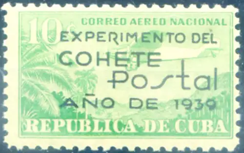 Erstes Experiment der Raketenpost 1939.