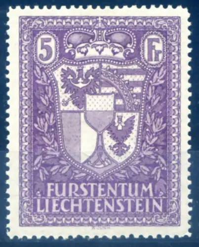 Liechtenstein. Wappen 1935.