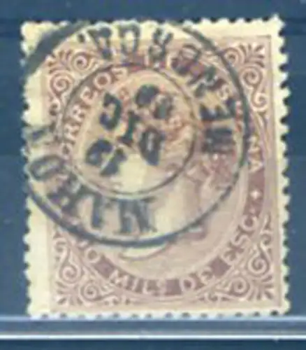 Spanien. 100 m. braun 1868. Gebraucht.