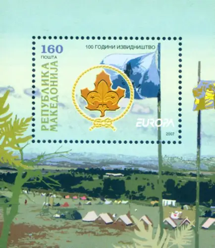 Mazedonien. Europa 2007. Blatt.