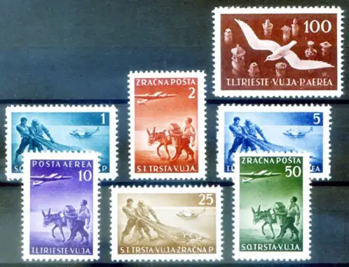 Triest Zone B. Luftpost 1949.