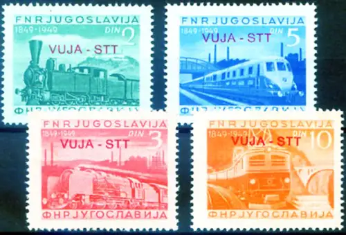 Triest Zone B. Hundertjahrfeier der Eisenbahnen 1950.