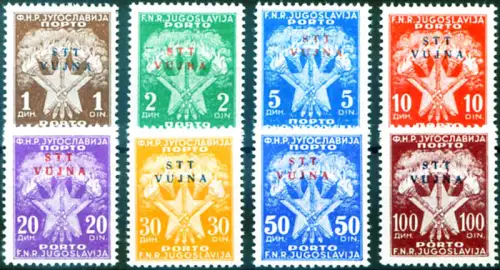 Triest Zone B. Segnatasse 1952.