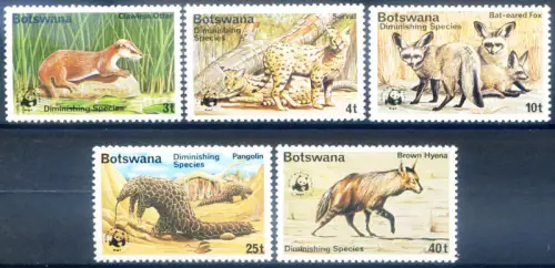 Botswana. Vom Aussterben bedrohte Fauna 1977. WWF.