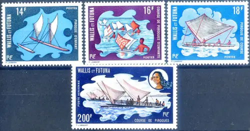 Wallis und Futuna. Kleine Boote 1972.