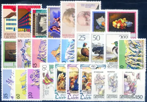 Liechtenstein. Kompletter Jahrgang 1990.