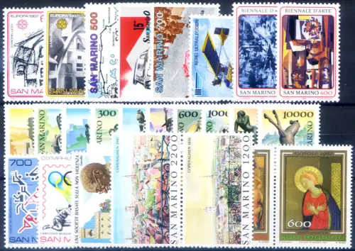San Marino. Kompletter Jahrgang 1987.