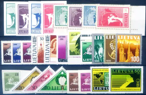 Litauen. Kompletter Jahrgang 1990-1991.