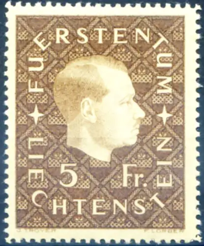 Liechtenstein. Prinz Franz Joseph II 1939.