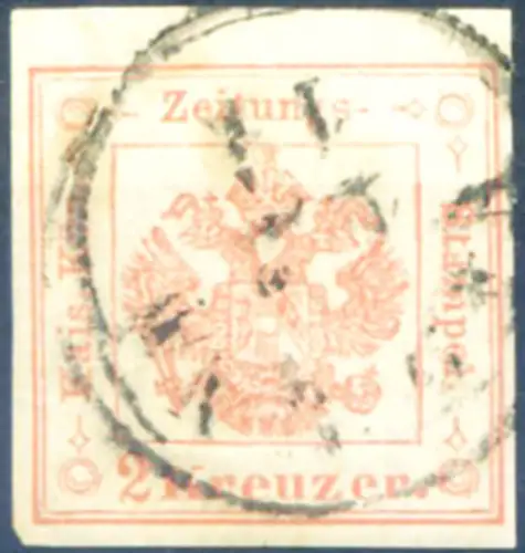 Lombardo Veneto. Steuermarken für Zeitungen. 2 k. 1858-1859. Gebraucht.