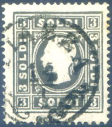 Lombardo Veneto. Francesco Giuseppe 3 s. 1858. Gebraucht.